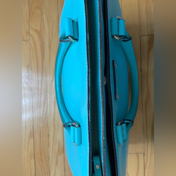 Kate Spade 12.5 inch teal handbag - Picture 3 of 9